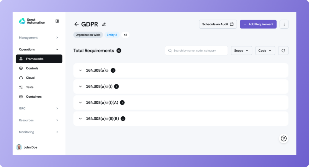 scrut gdpr total requirements window