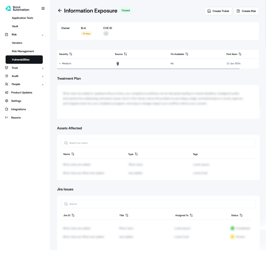 Centralized vulnerability management