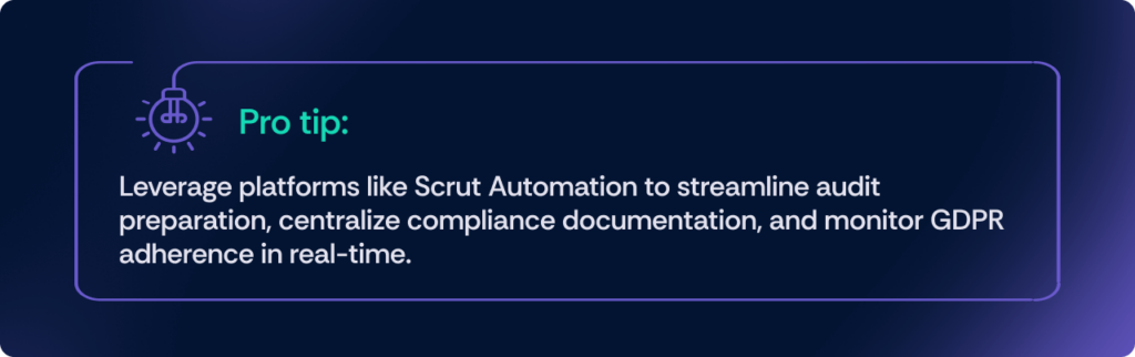 Scrut Automation streamlines GDPR  audit