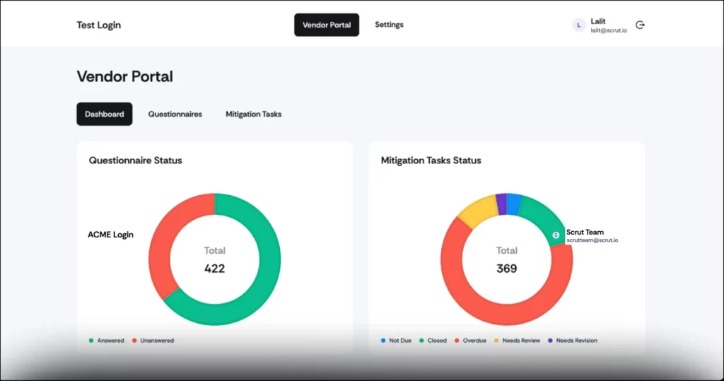 Vendor Management Portal Scrut