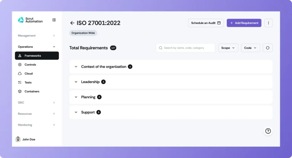 Scrut ISO 27001 Implementation